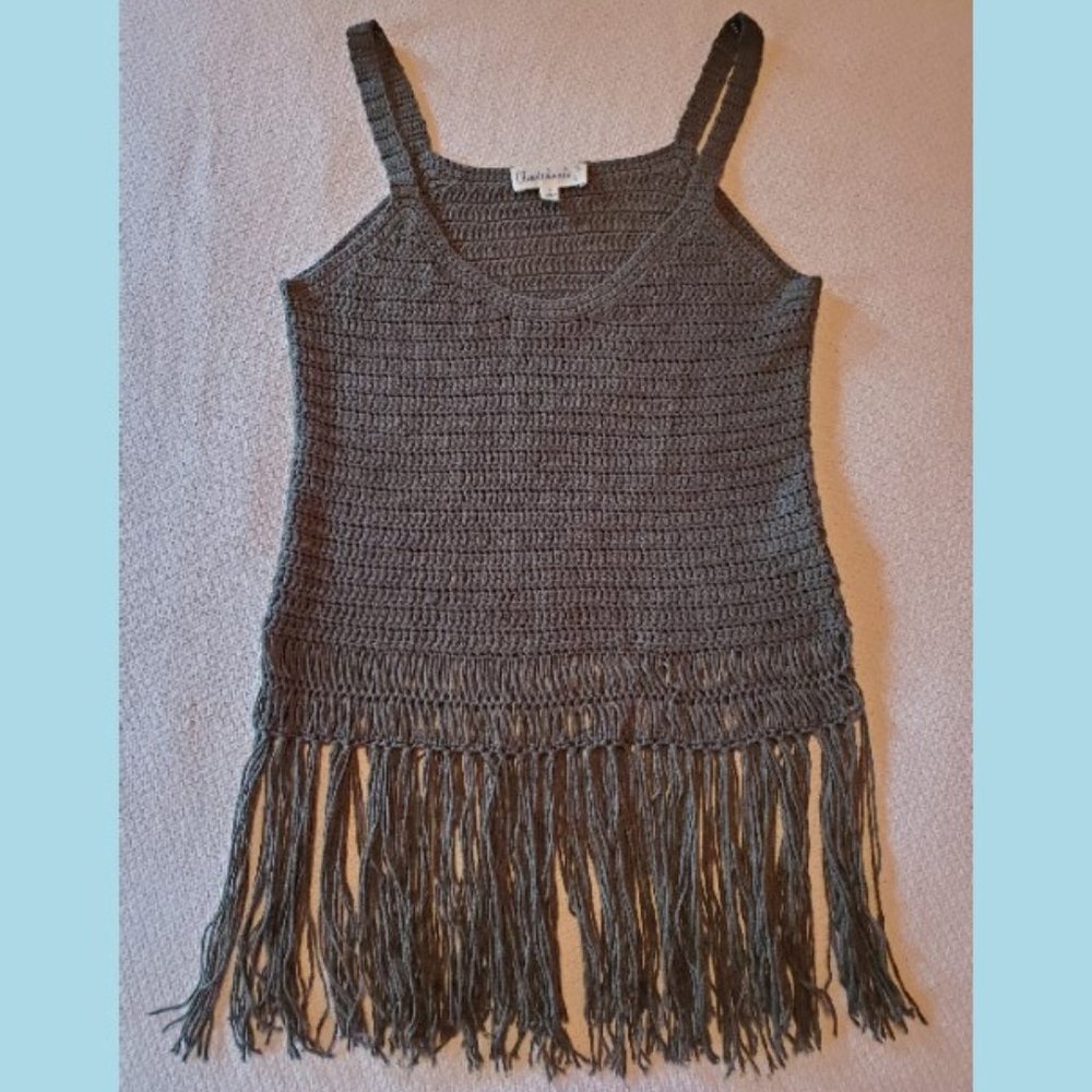 Green Crocheted Boho Tank Top